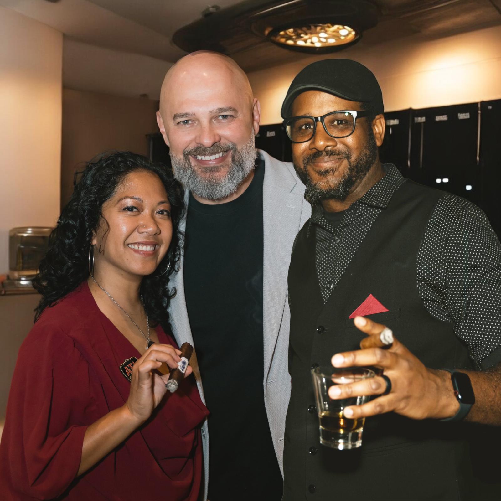 Janelle, Luciano, and Leroy of Luciano Cigars and ATL Cigar Company